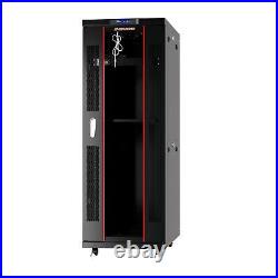 32U Server Rack It Cabinet Network Enclosure Glass Door $190 Accessories
