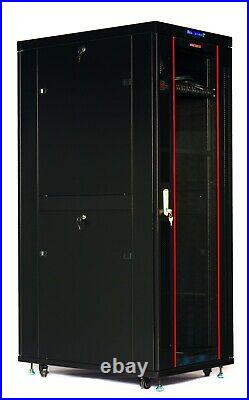 37U 32'' Depth Rack IT Server Cabinet Portable Network Enclosure with Bonus