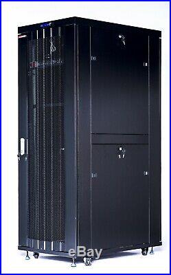42U 32 Inch Depth Server Rack Cabinet Network It Enclosure Vented Mesh Doors