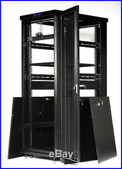 42U 32 Inch Depth Server Rack Cabinet Network It Enclosure Vented Mesh Doors