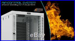 42U 35 Deep IT Data Free Standing Server Rack Cabinet Enclosure Nice Light Grey