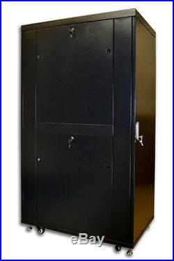 42U 39 Deep 19 IT Free Standing Server Rack Cabinet Enclosure+Bonus Free
