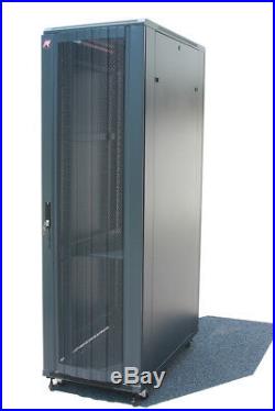 42U 39 Deep 19 Network Data Server Rack Cabinet Enclosure Vented Doors BONUS