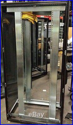 42U RITTAL Sever Cabinet Enclosure 4 Mountable Rack Rails Front and Back Doors