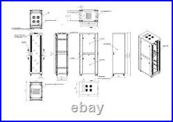 42U Server Rack Cabinet Network IT Data Enclosure Mesh Vented Doors $190 BONUS