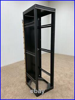 42u 19 Rack Enclosure Cabinet, 4 Post, Open Frame, Adjustable Depth & Back Door