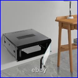 4U 24 Deep Wall Mount Network Server Rack Data Cabinet Enclosure Glass Front 4U 24 Deep Wall Mount Network Server Rack Data Cabinet Enclosure Glass Front