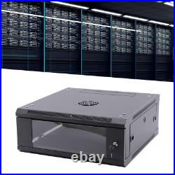 4U 24 Deep Wall Mount Network Server Rack Data Cabinet Enclosure Glass Front 4U 24 Deep Wall Mount Network Server Rack Data Cabinet Enclosure Glass Front