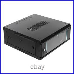 4U 24 Deep Wall Mount Network Server Rack Data Cabinet Enclosure Glass Front 4U 24 Deep Wall Mount Network Server Rack Data Cabinet Enclosure Glass Front