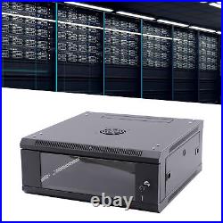4U 24 Depth Network Server Data Cabinet Enclosure Rack with PDU, Shelf, Lock, Feet