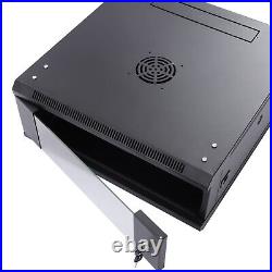 4U 24 Wall Mount Deep IT Network Server Rack Cabinet Enclosure Rack Locking Box