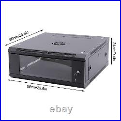 4U 4 Post Server Rack Network Enclosure 24'' Locking Drawer Storage Cabinet US 4U 4 Post Server Rack Network Enclosure 24'' Locking Drawer Storage Cabinet US