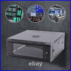 4U 4 Post Server Rack Network Enclosure 24'' Locking Drawer Storage Cabinet US 4U 4 Post Server Rack Network Enclosure 24'' Locking Drawer Storage Cabinet US