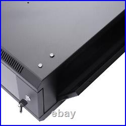4U 4 Post Server Rack Network Enclosure 24'' Locking Drawer Storage Cabinet US 4U 4 Post Server Rack Network Enclosure 24'' Locking Drawer Storage Cabinet US