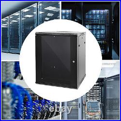 4U/6U/9U/15U Wall Mount Network Server Data Cabinet Enclosure Rack Glass Door US 4U/6U/9U/15U Wall Mount Network Server Data Cabinet Enclosure Rack Glass Door US