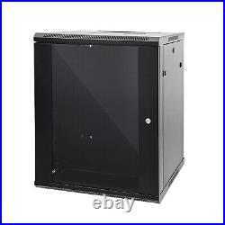 4U/6U/9U/15U Wall Mount Network Server Data Cabinet Enclosure Rack Glass Door US 4U/6U/9U/15U Wall Mount Network Server Data Cabinet Enclosure Rack Glass Door US