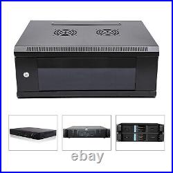 4U Cabinet Rack Enclosure Wall Mount Cabinet With Glass Door TOP Server Durable