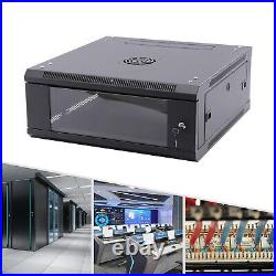 4U IT Network Equipment Wall Mounted Server Cabinet Enclosure Rack Lockable Box