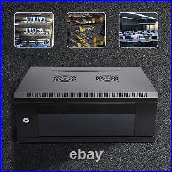 4U Server Cabinet Case Wall-Mounted Network Server Data Cabinet Enclosure Rack