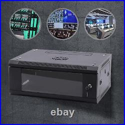 4U Server Cabinet Case Wall Mounted Network Server Data Cabinet Enclosure Rack