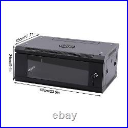 4U Server Cabinet Case Wall-Mounted Network Server Data Cabinet Enclosure Rack