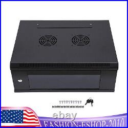 4U Server Cabinet Case Wall Mounted Network Server Data Cabinet Enclosure Rack