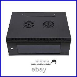 4U Server Cabinet Case Wall Mounted Network Server Data Cabinet Enclosure Rack