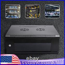 4U Server Cabinet Case Wall Mounted Network Server Data Cabinet Enclosure Rack