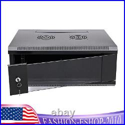 4U Server Cabinet Case Wall Mounted Network Server Data Cabinet Enclosure Rack