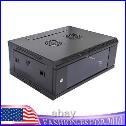 4U Server Cabinet Case Wall Mounted Network Server Data Cabinet Enclosure Rack