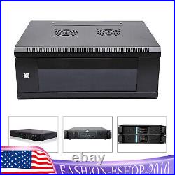 4U Server Cabinet Case Wall Mounted Network Server Data Cabinet Enclosure Rack