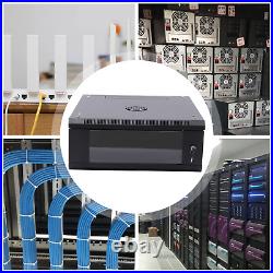 4U Wall Mount IT Network Equipment Server Cabinet Enclosure Rack Glass Door Lock