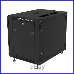 6U 24 Deep Server Cabinet Wall/Floor Rack Enclosure/Free Shipping&Accessories