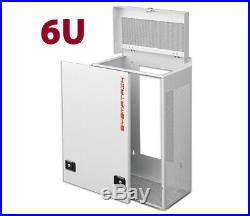 6U 35 Depth Wall Mount Server Cabinet Vertical Upload Rack Enclosure