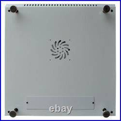 6U IT Rack Server Cabinet Enclosure Light Gray with PDU Shelf Fan Hardware