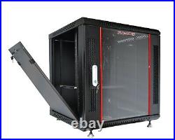 6U Rack 18 Inch Depth Server Enclosure Cabinet with PDU Shelf Fan Hardware