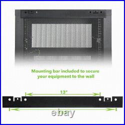 6U Wall Mount Network Server 19 Inch Cabinet Rack Enclosure Perforated Door Lock