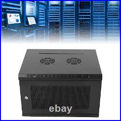 6U Wall Mount Network Server Cabinet Enclosure Rack Locking Door 60kg Load