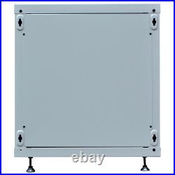 6U Wall Mount Network Server Rack AV Cabinet Enclosure PDU FAN Shelf -Gray