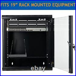 6U Wall Mount Server Cabinet Network Rack Enclosure Locking Glass Door by Ted