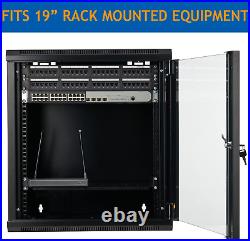 6U Wall Mount Server Cabinet Network Rack Enclosure Locking Glass Door by Tedget