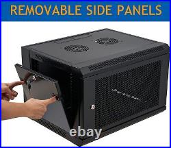 6U Wall Mount Server Cabinet Network Rack Vented Enclosure Locking Door