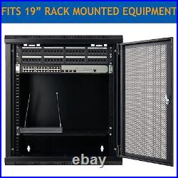 6U Wall Mount Server Cabinet Network Rack Vented Enclosure Locking Door