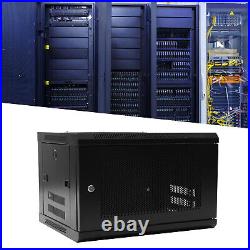 6U Wall Mount Server Cabinet Network Rack Vented Enclosure Locking Door Durable