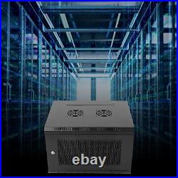 6U Wall Mount Server Cabinet Network Rack Vented Enclosure Locking Door Durable