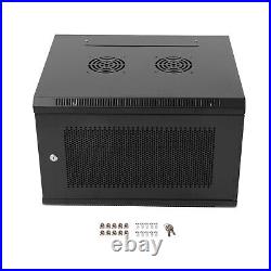 6U Wall Mount Server Cabinet Network Rack Vented Enclosure Locking Door Durable