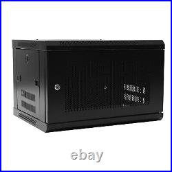 6U Wall Mount Server Cabinet Network Rack Vented Enclosure Locking Door Durable