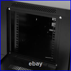 6U Wall Mount Server Cabinet Network Rack Vented Enclosure Locking Door Durable