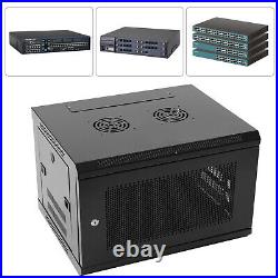 6U Wall Mount Server Cabinet Network Rack Vented Enclosure Locking Door Durable