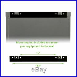 9U Wall Mount 19 Server 600mm Cabinet Rack Enclosure Glass Door Lock With Shelves
